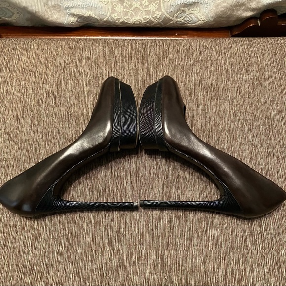BRIAN ATWOOD Platform Heels BROWN / BLACK Glitter - Sz 10 (EU 41) Very nice! - Picture 16 of 16